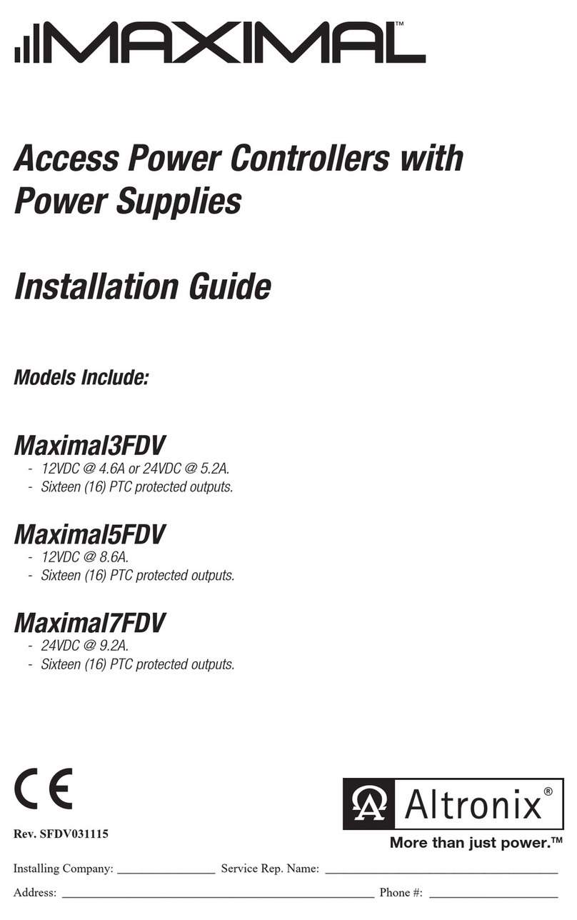 Altronix Maximal series User manual