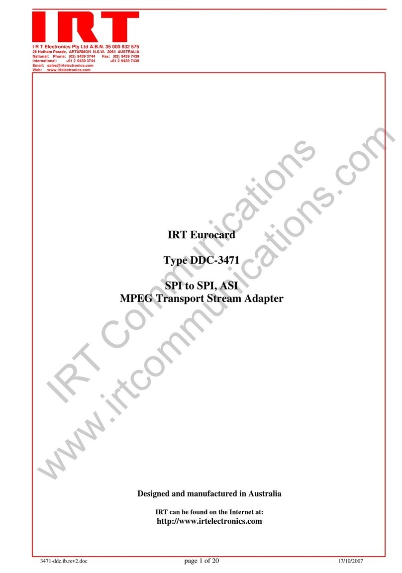 IRT DDC-3471 User manual