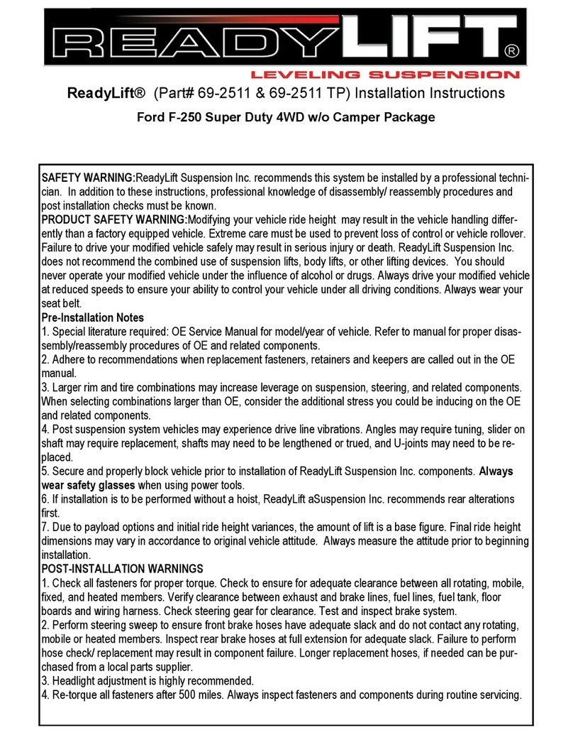 ReadyLift 69-2511 Installation instructions manual