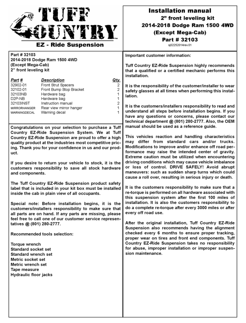 Tuff Country 32103 installation manual