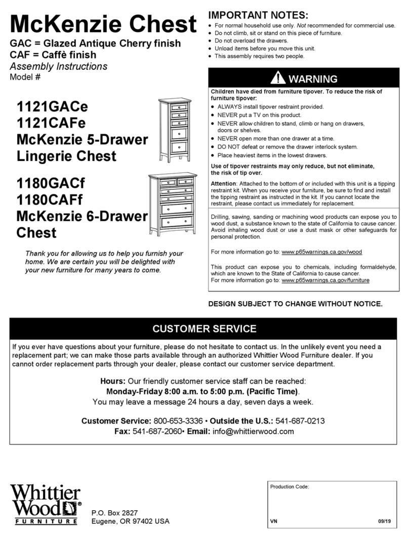 Whittier Wood 1121GACe User manual Whittier Wood 1121GACe User manual