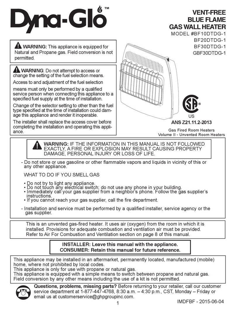 Dyna-Glo BF10DTDG-1 Installation instructions Dyna-Glo BF10DTDG-1 Installation instructions