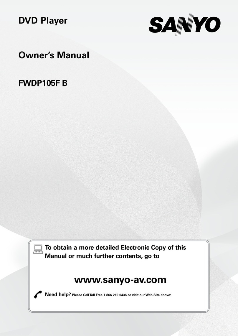 Sanyo FWDP105F B User manual Sanyo FWDP105F B User manual