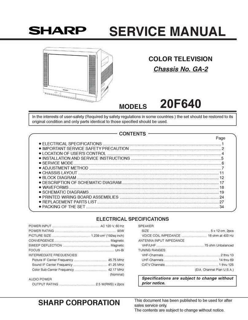 Sharp 20F640 XFlat User manual
