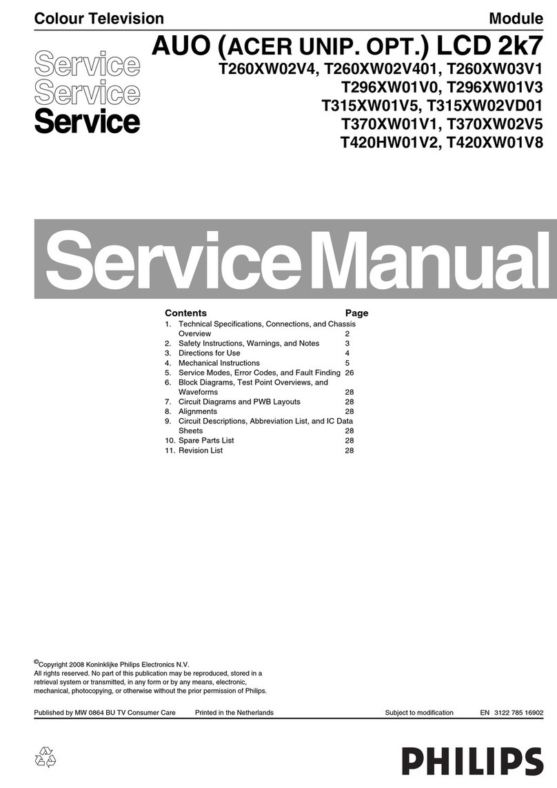 Philips T260XW02V4 User manual