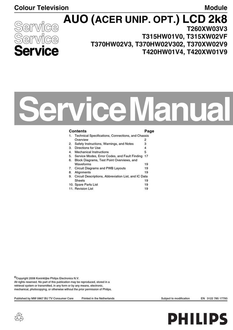Philips T260XW03V3 User manual