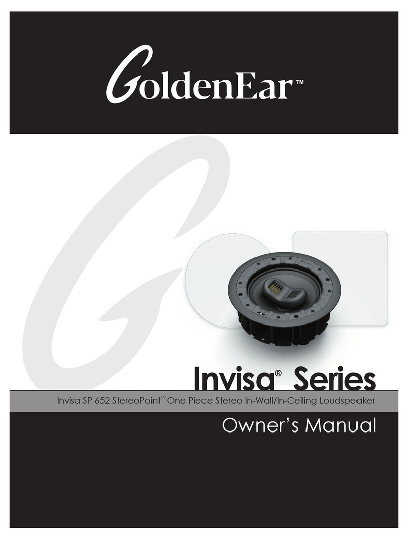 GoldenEar Technology Invisa SP 652 StereoPoint User manual