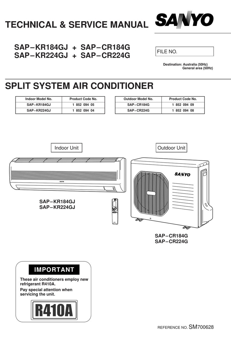 Sanyo SAP-KR184GJ Operating manual