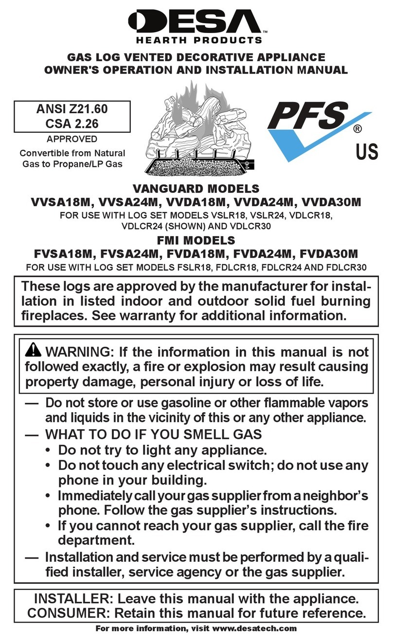 Desa VVSA18M OWNER'S OPERATION AND INSTALLATION MANUAL