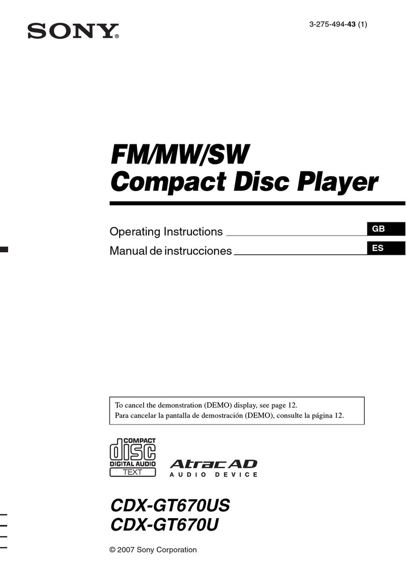 Sony CDX-GT670US User manual
