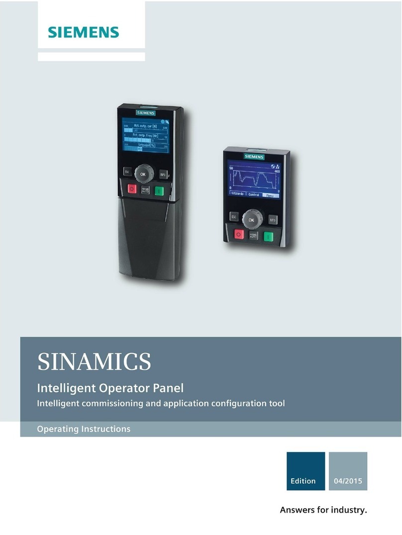 Siemens SINAMICS Series User manual