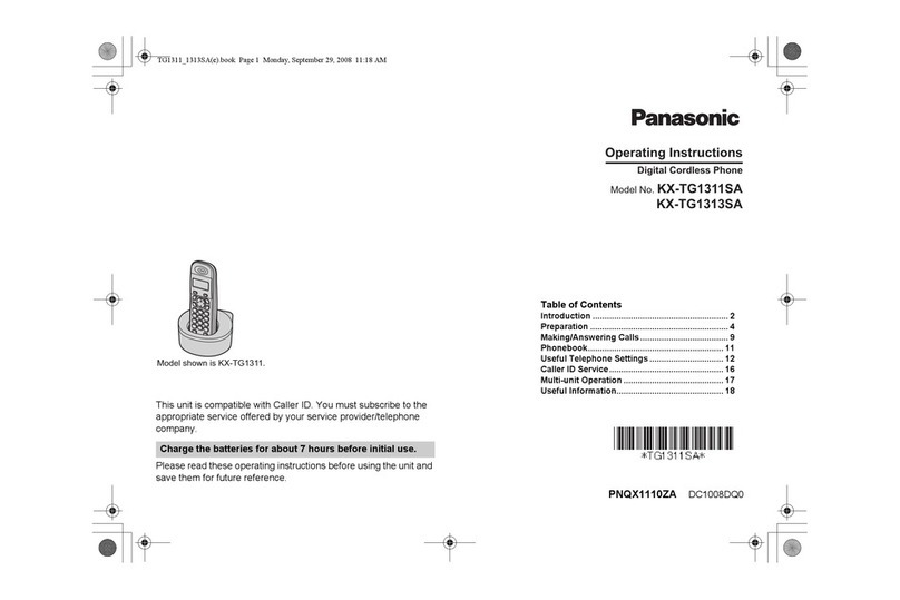 Panasonic KX-TG1311SA User manual
