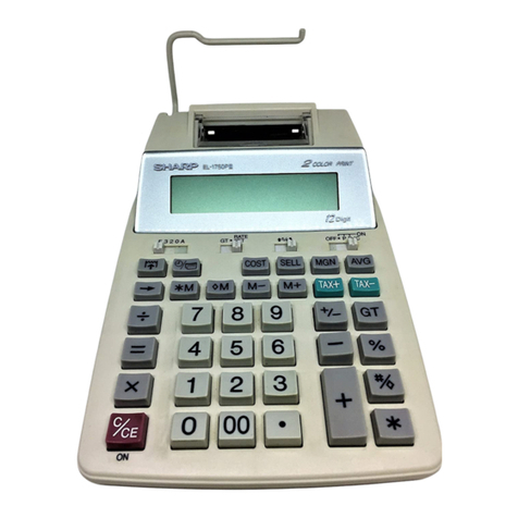 Sharp EL1750PIII - Printing Calculator,... User manual