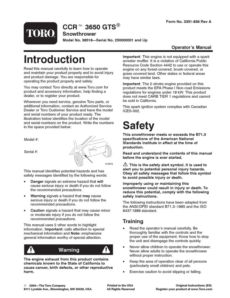 Toro 38518 User manual