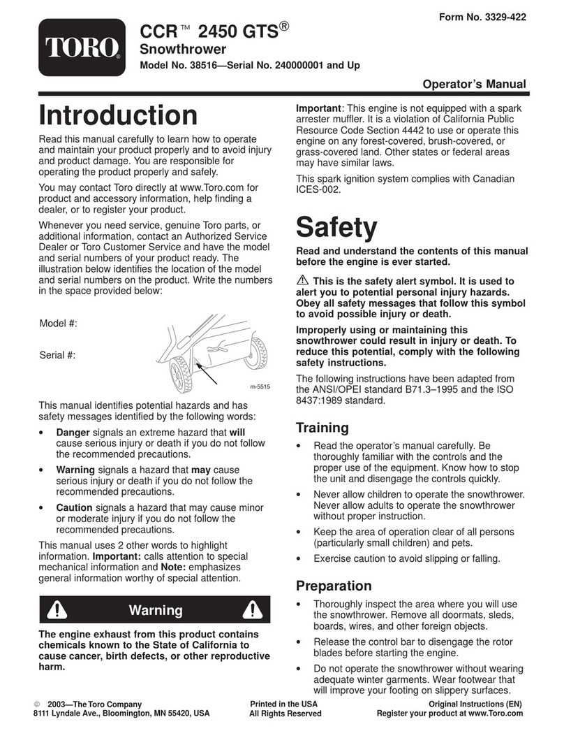 Toro 38516 User manual