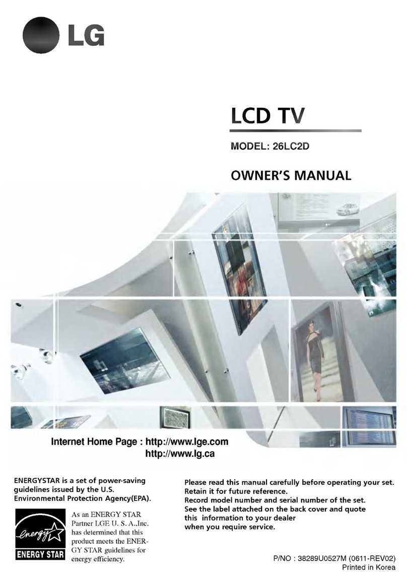 LG 26LC2D User manual