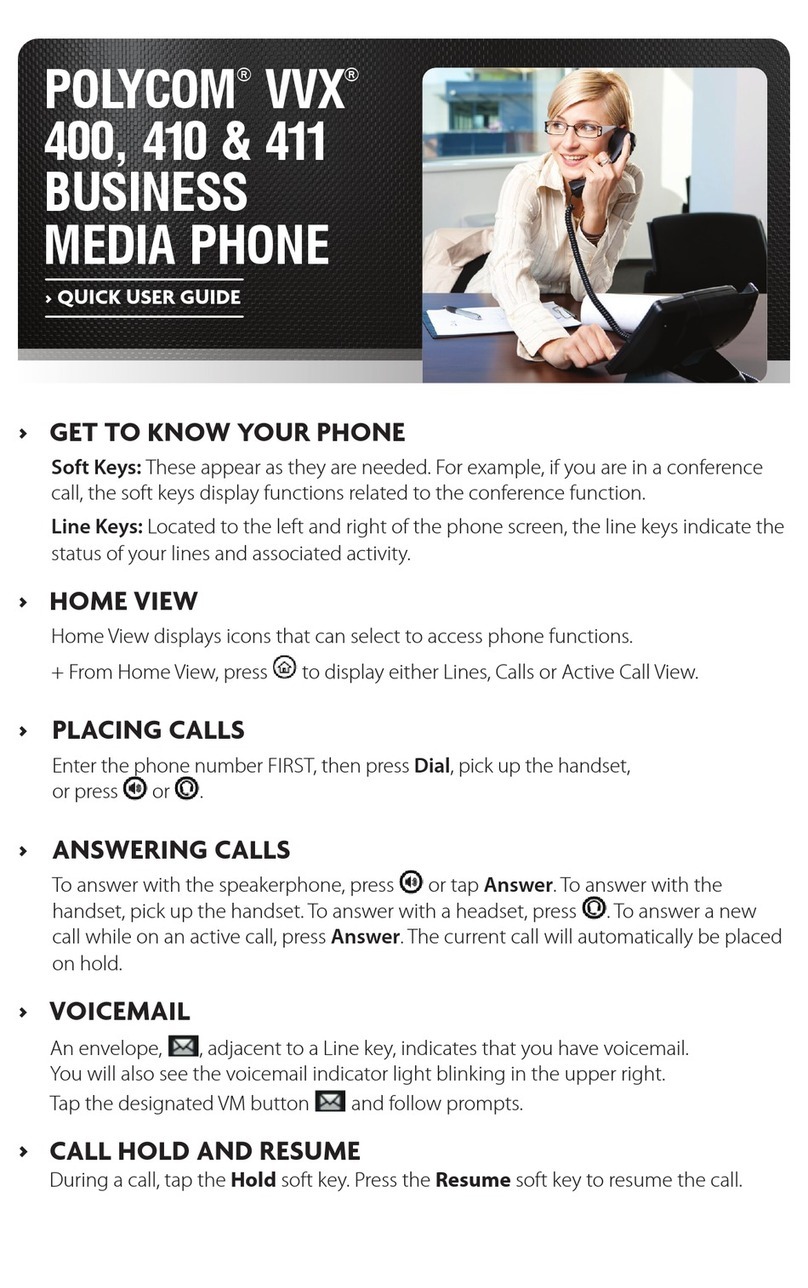 Polycom VVX 400 Series Quick user guide