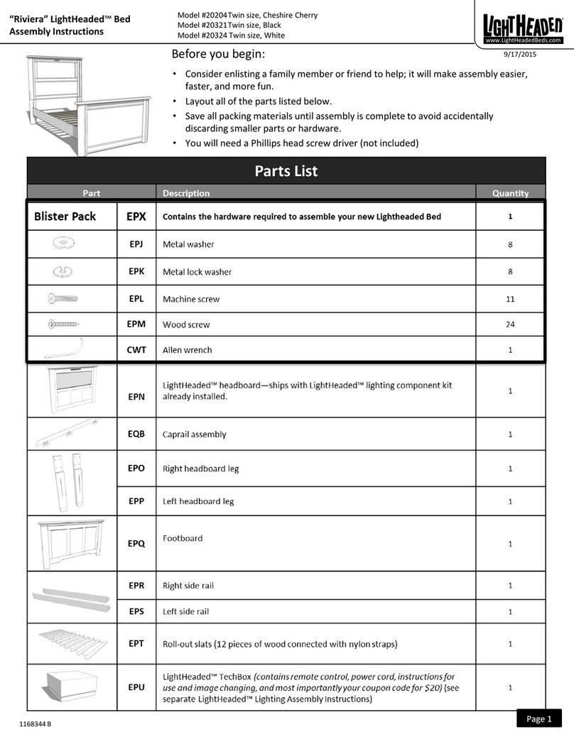 Light Headed 20204 Assembly instructions