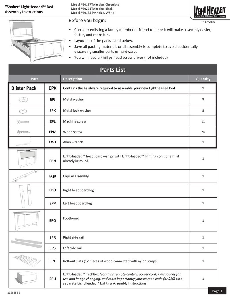 Light Headed 20157 Assembly instructions