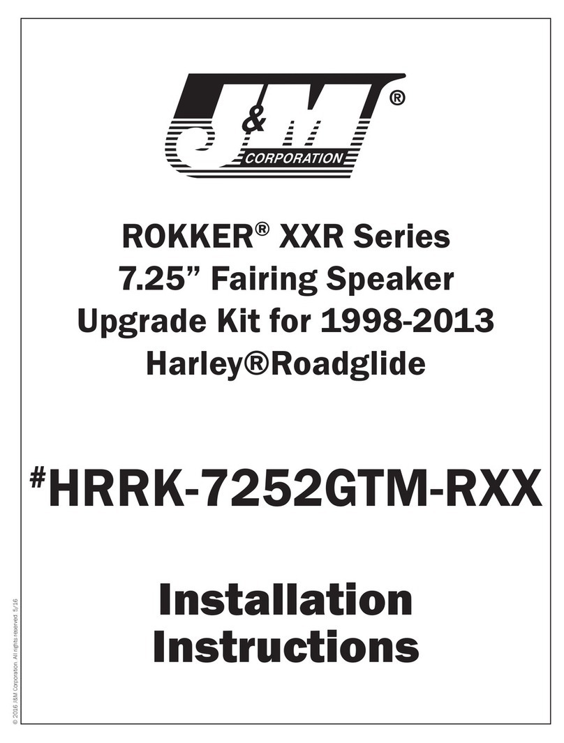 J&M Corporation ROKKER XXR Series installation instructions