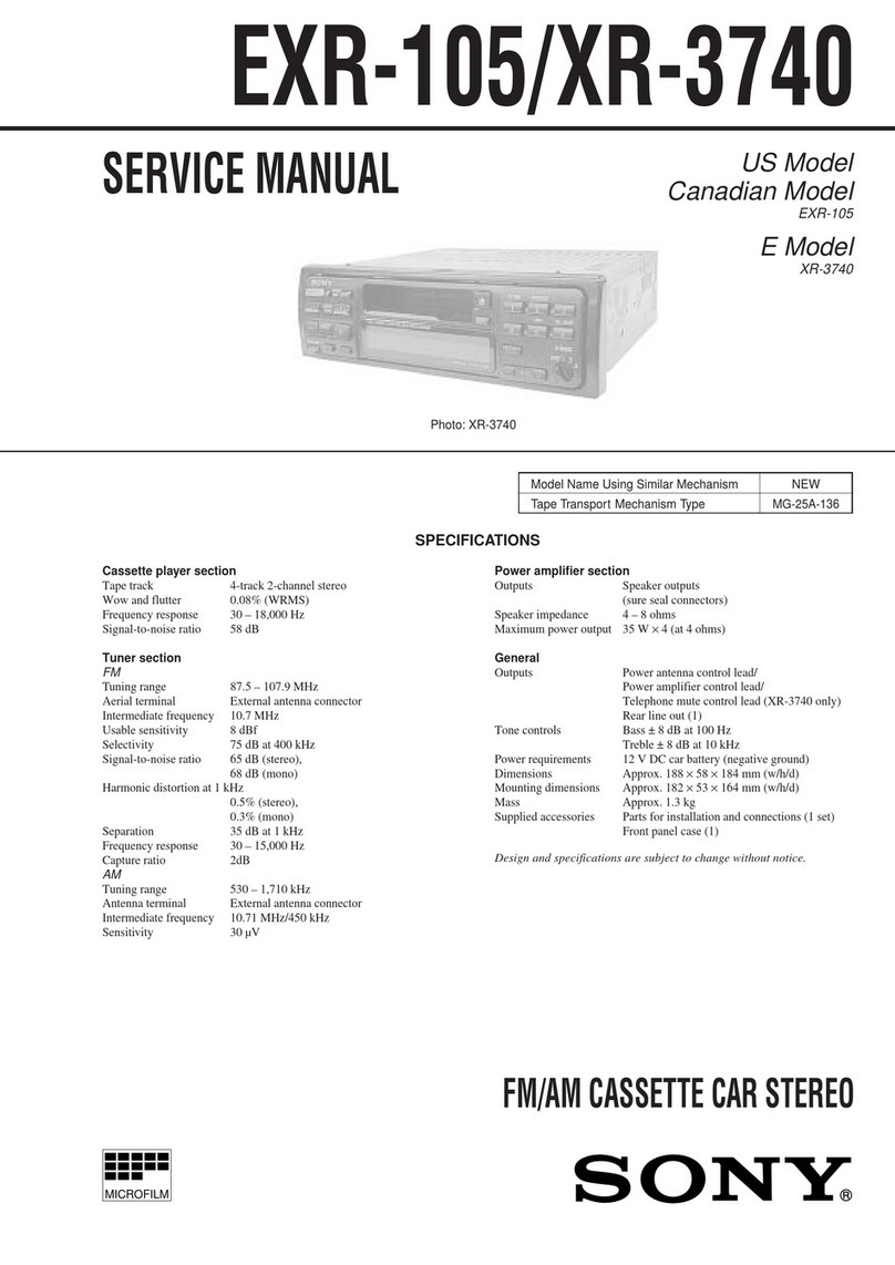 Sony HDR XR 105 E Service manual