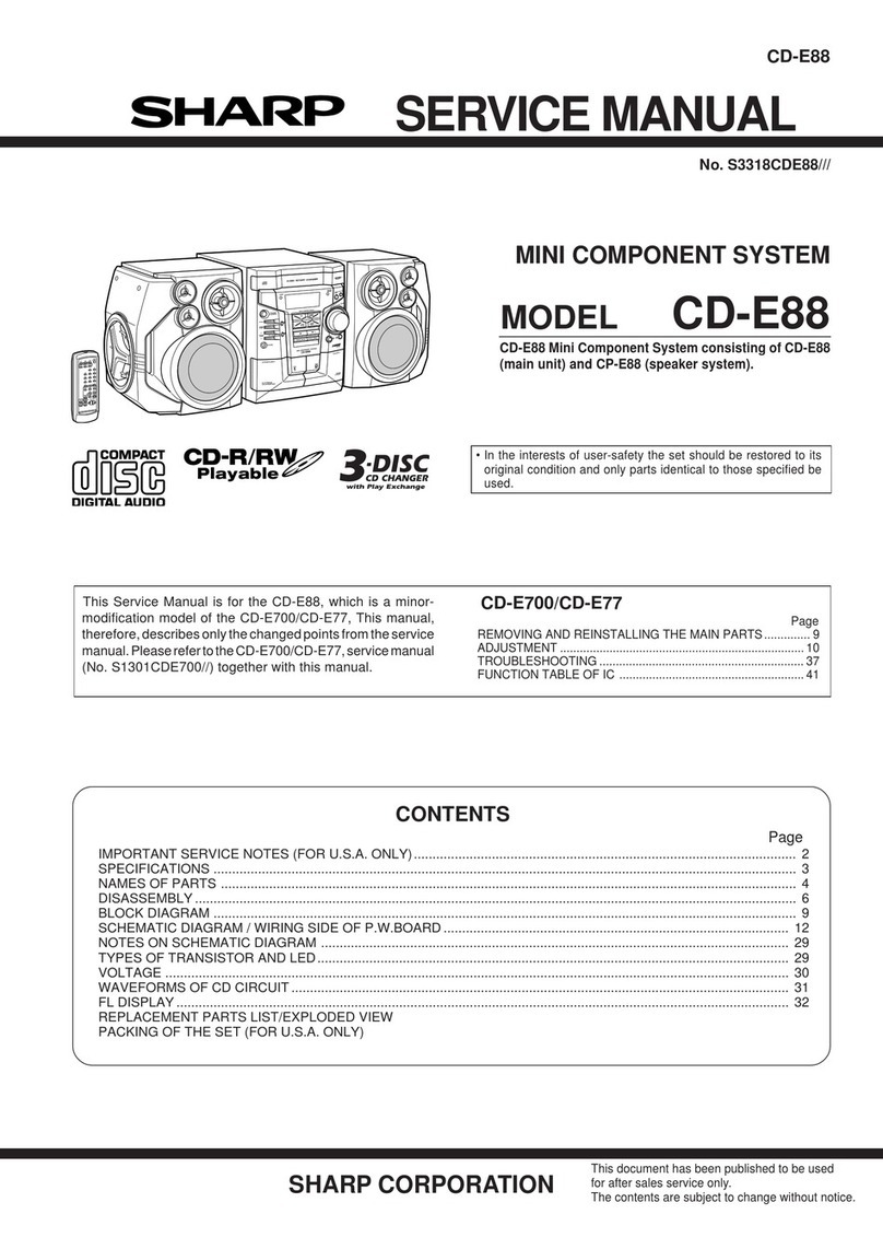 Sharp CD-E88 User manual