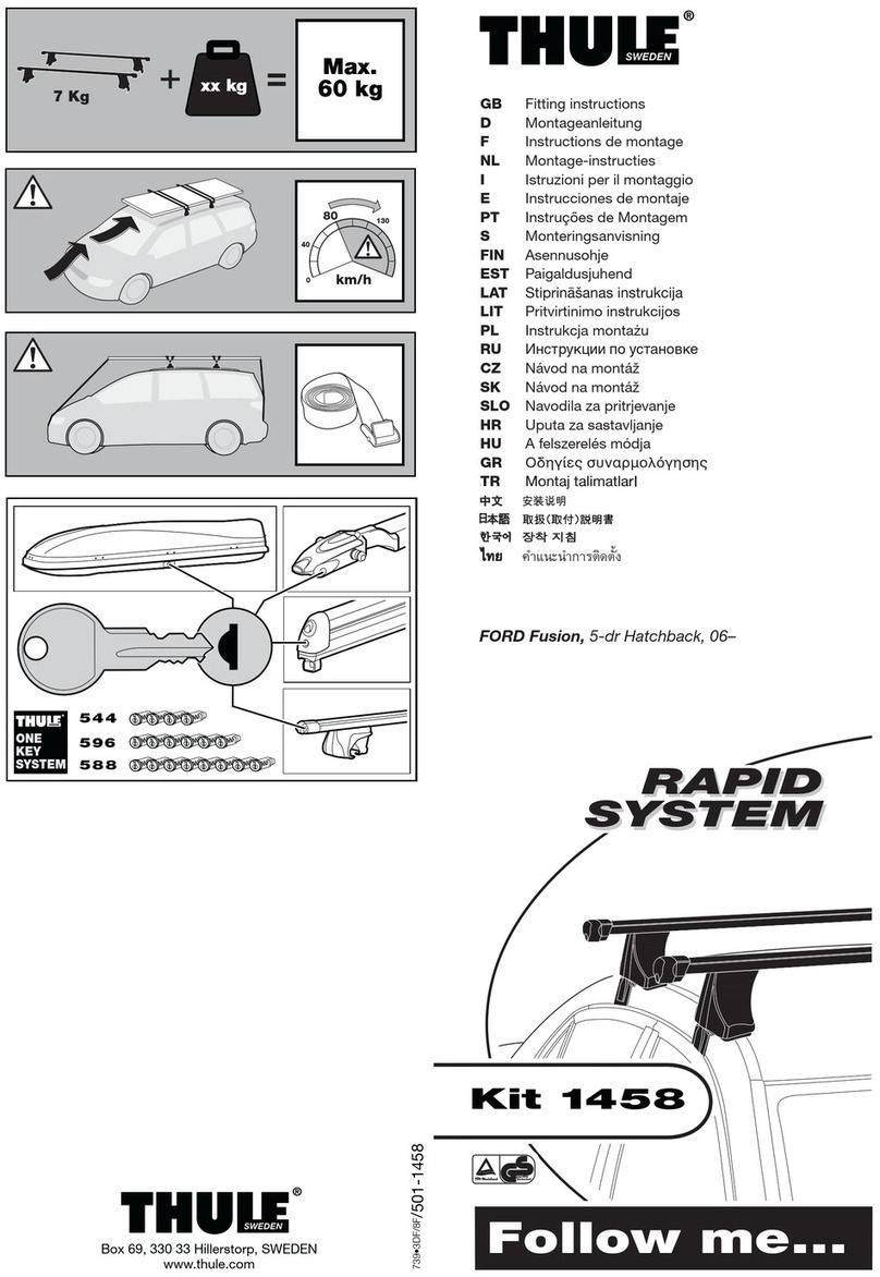 Thule Rapid 1458 Fitting instructions