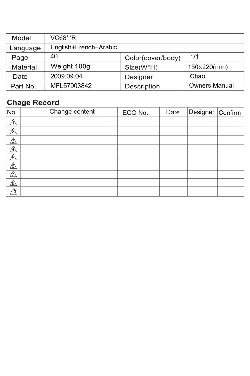 LG VC68 NR Series User manual