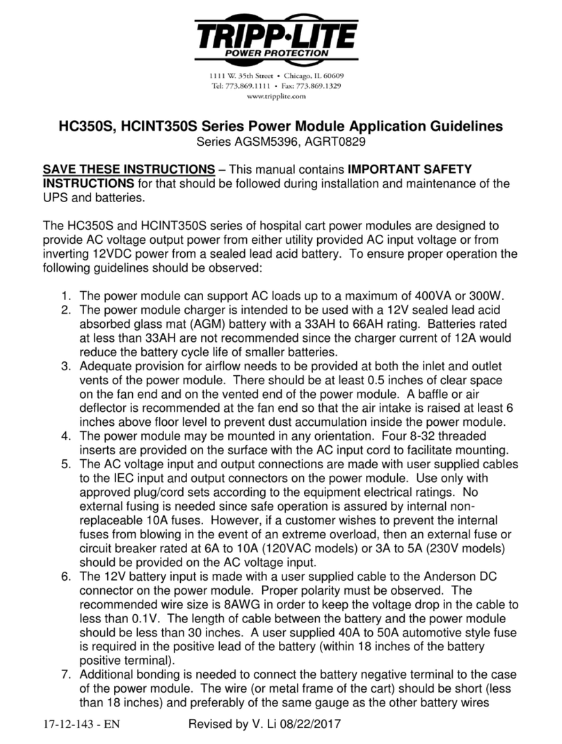 Tripp Lite HC350S Series Application guidelines