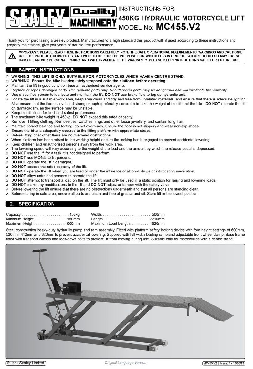 Sealey MC455.V2 Instructions for use