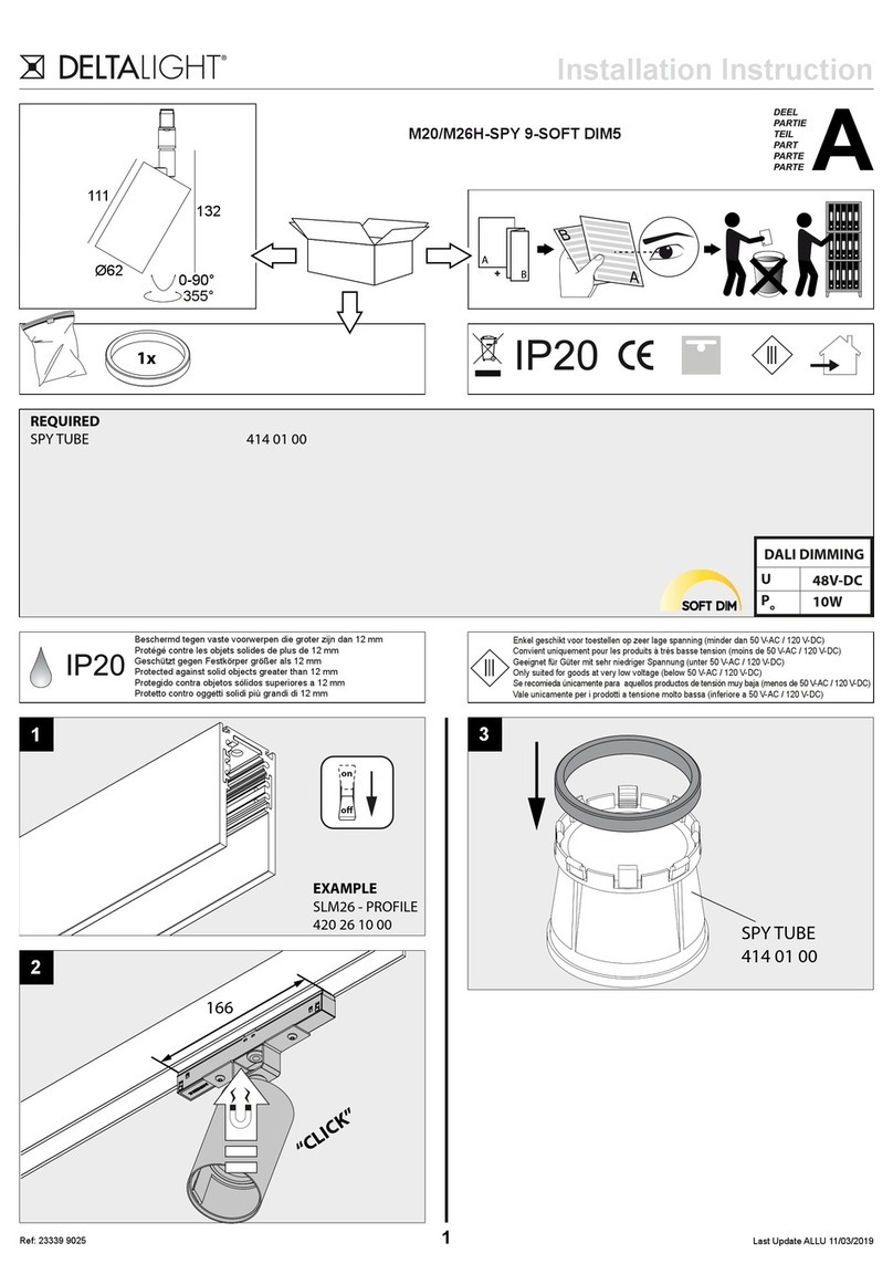 Delta Light M20-SPY 9-SOFT DIM5 User manual