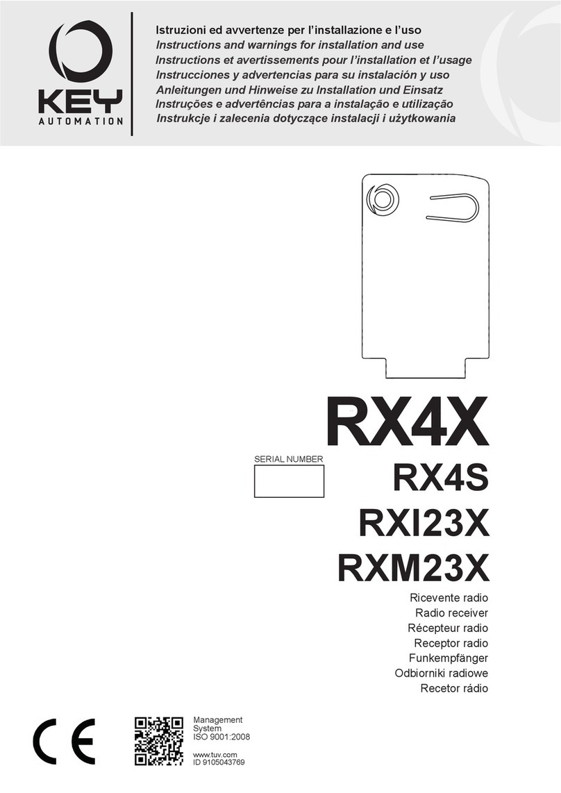 Keyautomation RX4X Technical specifications Keyautomation RX4X Technical specifications