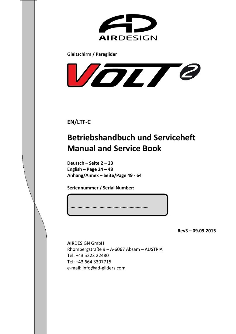 Air Design VOLT 2 Manual and service book Air Design VOLT 2 Manual and service book