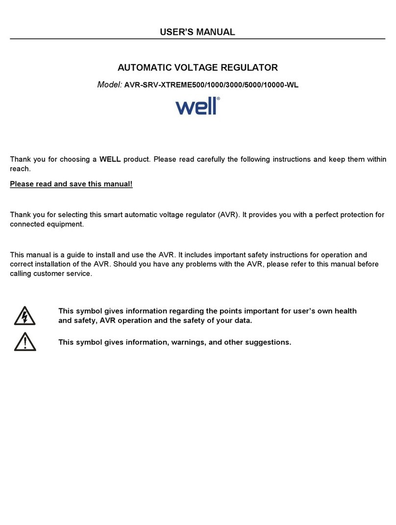 Well AVR-SRV-XTREME 500-WL user manual