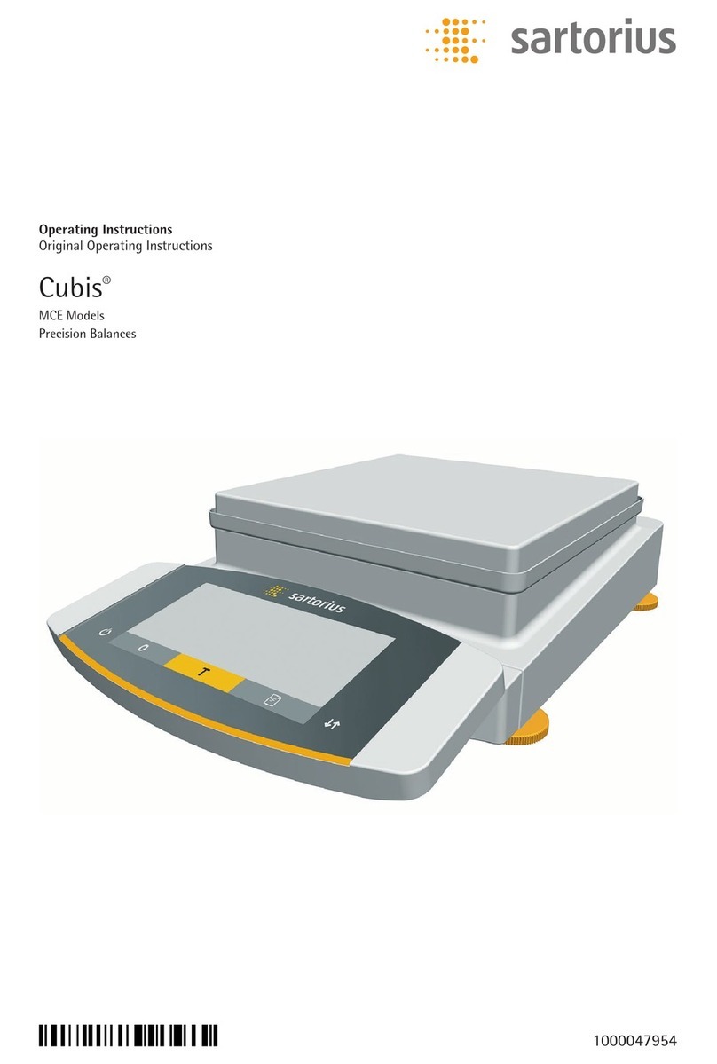Sartorius Cubis MCE Series operating instructions