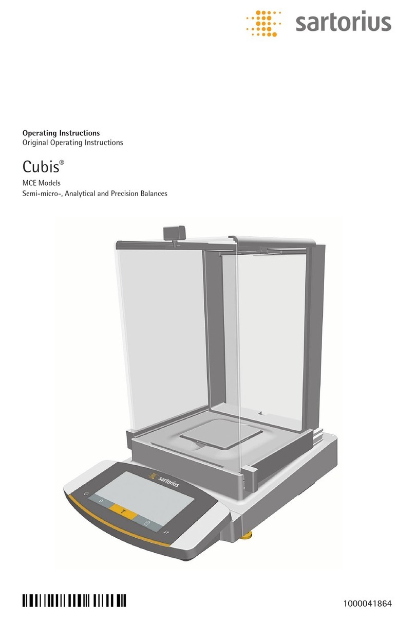 Sartorius Cubis MCE Series User manual Sartorius Cubis MCE Series User manual