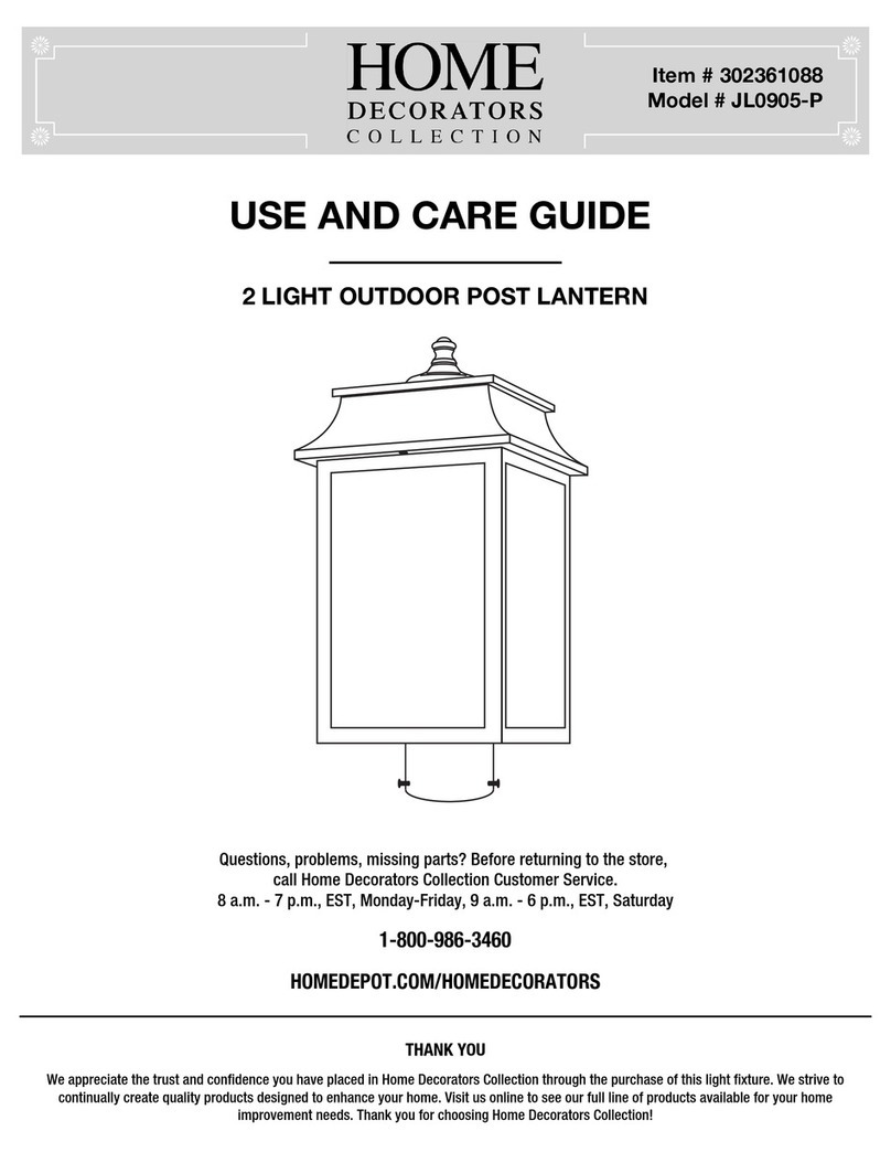 Home Decorators JL0905-P Use and care guide