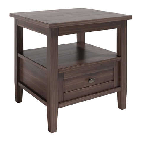 Simpli Home WARM SHAKER END TABLE AXWSH002 User manual