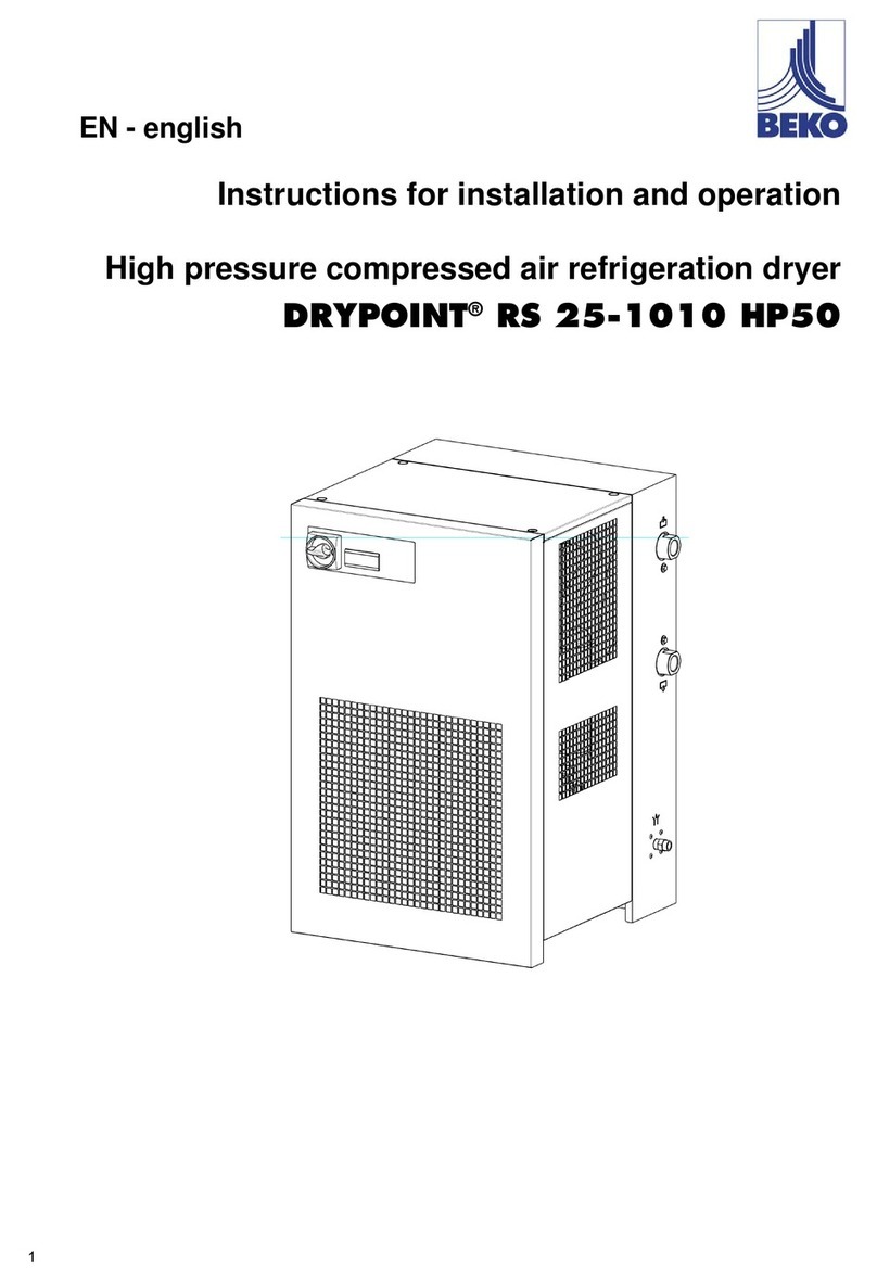Beko DRYPOINT RS 25-1010 HP50 User guide