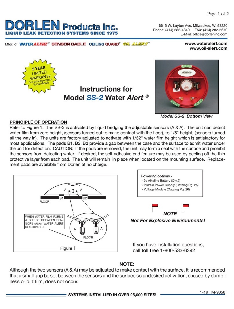 Dorlen SS-2 Water Alert instructions