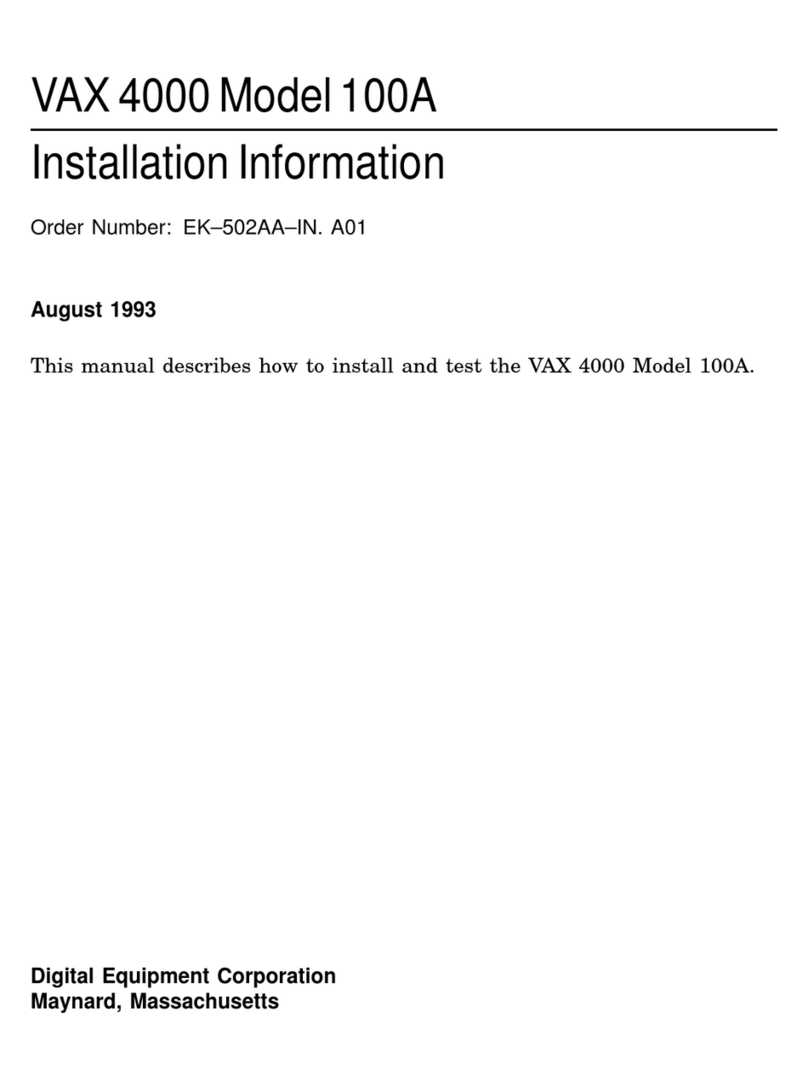 Digital Equipment VAX 4000 100A Installation information