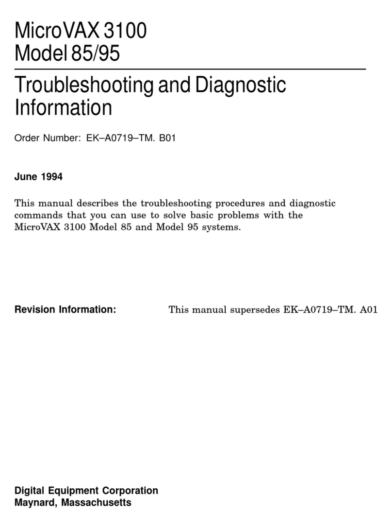 Digital Equipment MicroVAX 3100 85 Troubleshooting and Diagnostics Information