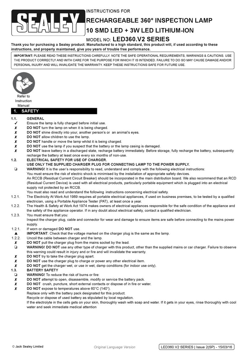 Sealey LED360.V2 Series User manual