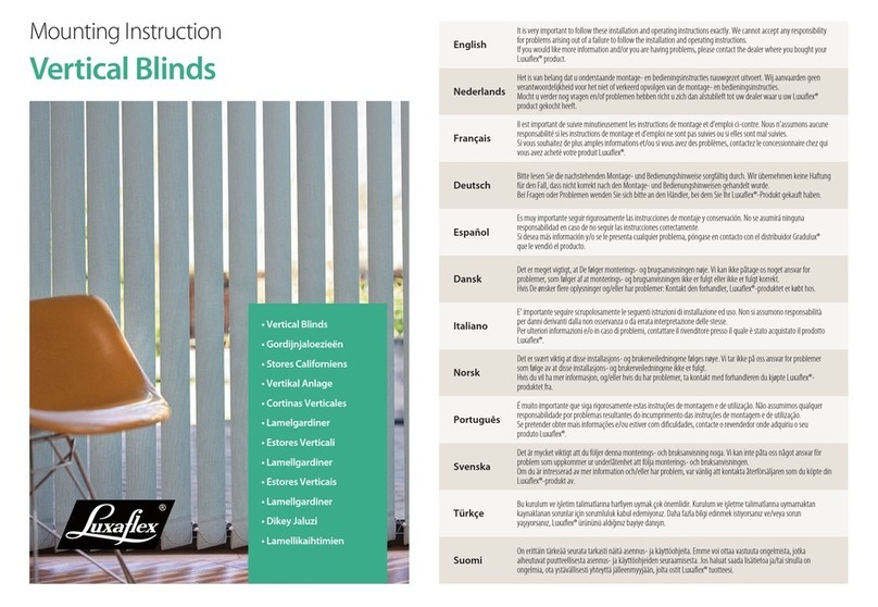 LuxaFlex Vertical Blinds User manual