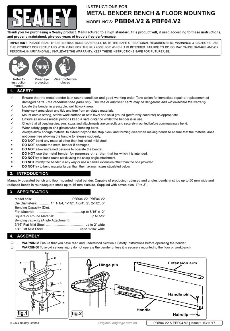 Sealey PBB04.V2 User manual