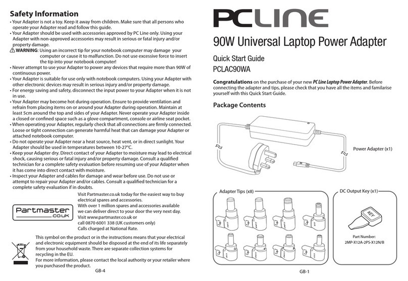 PC LINE PCLAC90WA quick start guide