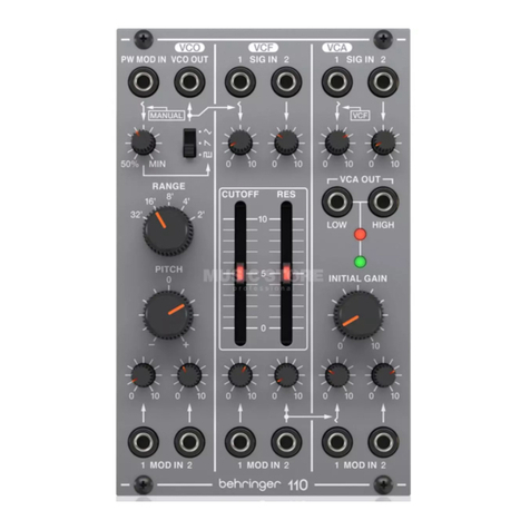 Behringer 110 VCO/VCF/VCA quick start guide