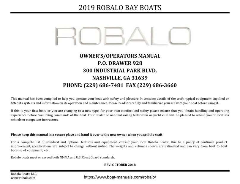 Robalo R206 Cayman Owner's/operator's manual Robalo R206 Cayman Owner's/operator's manual