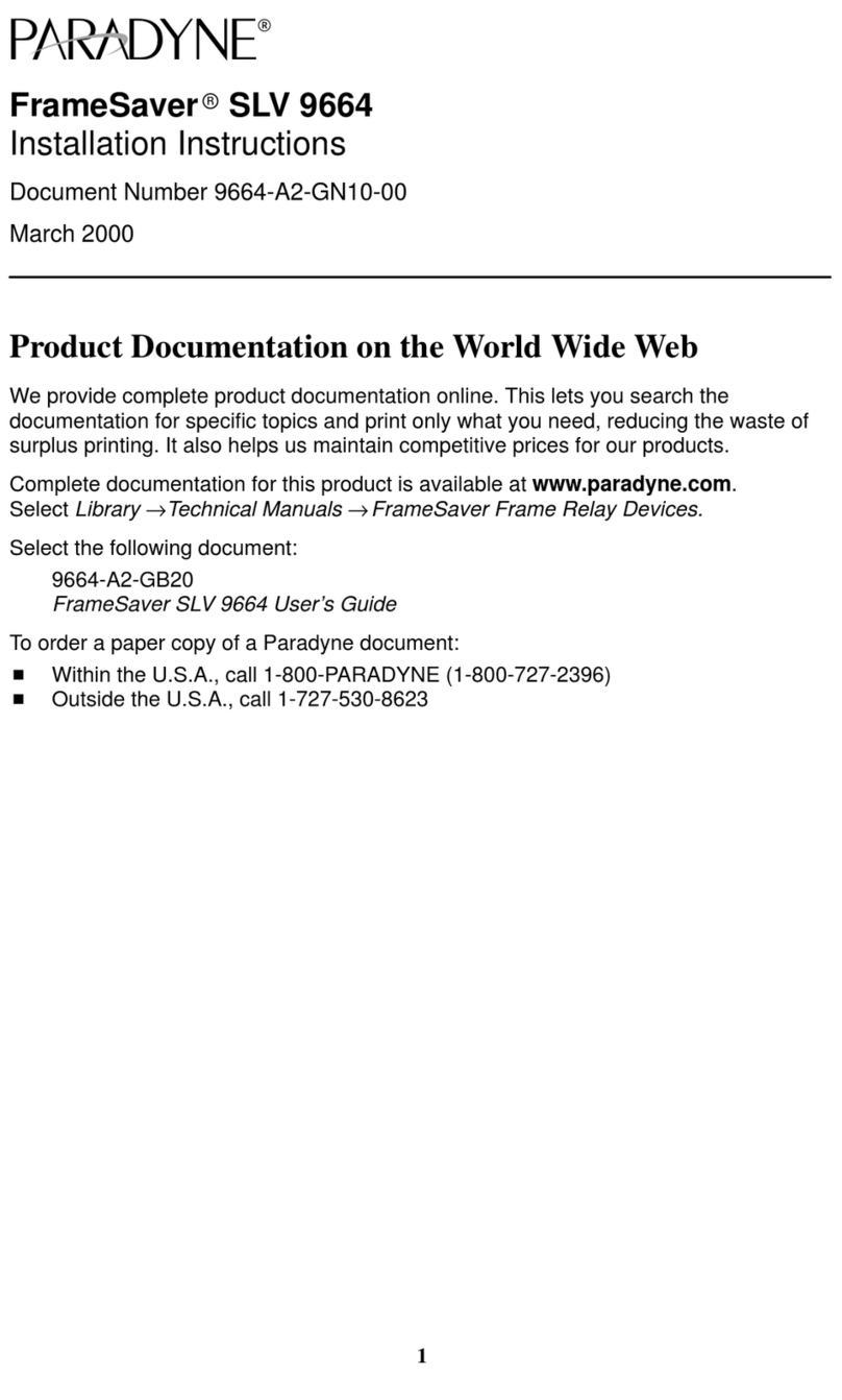 Paradyne FrameSaver SLV 9664 User manual