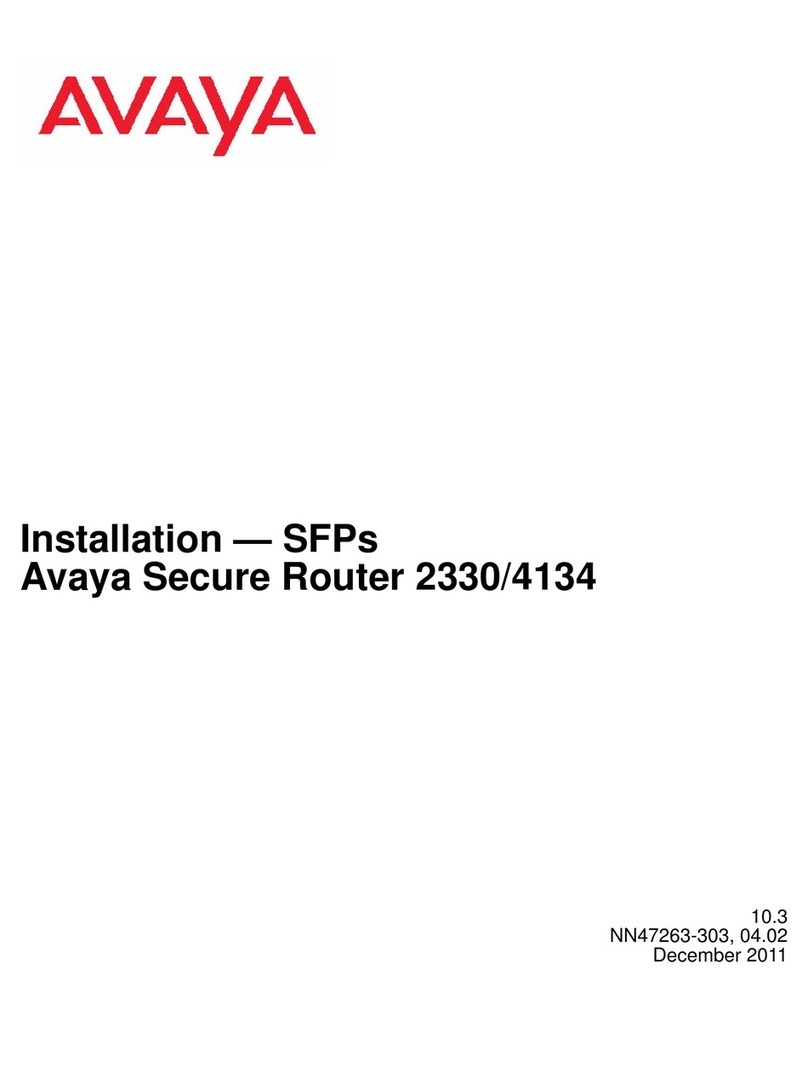 Avaya Advanced Gateway 2330 User manual